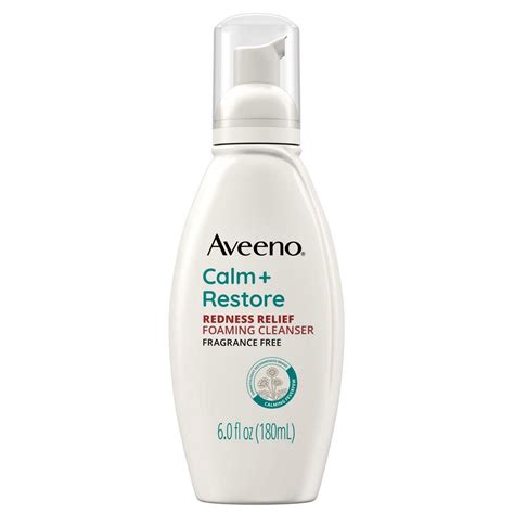 Aveeno Calm + Restore Redness Relief Foaming Facial Cleanser