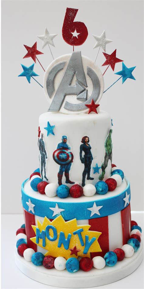 Avengers cake. I hope you all like this action packed Marvel Avengers themed cake! It's a chocolate cake, with buttercream icing, decorated with fondant figures of Hawkeye'... 