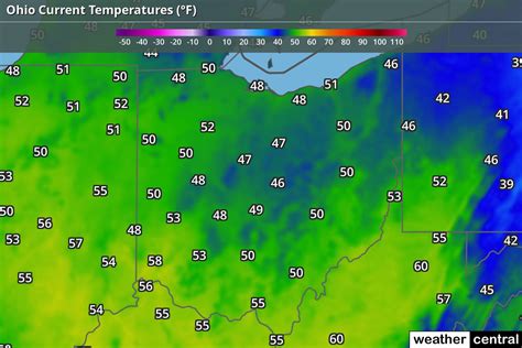 Average February Temperatures for Ohio - Current Results