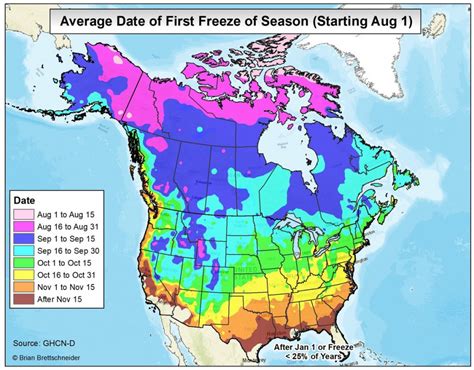 Average First Freeze Dates; Potentially impressive rainfall totals later this week