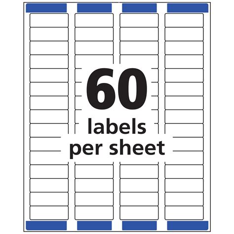 No hassles, no hurdles. Because when you’re 100% happy, so are we. NEED HELP? (888) 462-8379. Monday - Friday 8:00am - 4:30pm EST. Avery Easy Peel Return Address Labels 5160. Our downloadable blank template come with 60 per sheet and allow you to personalize your own custom made Address Labels in minutes.. 