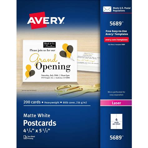 Avery Post Card Template