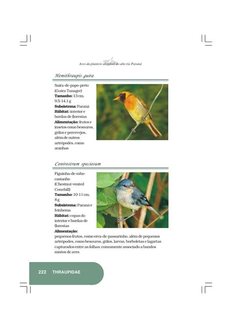 Aves da planície alagável do alto rio paraná. - Handbook of veterinary pain management second edition.