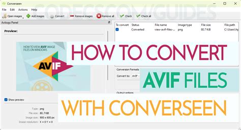 Avif to mp4.  You can use the options to control image resolution, quality and file size.  Sel...