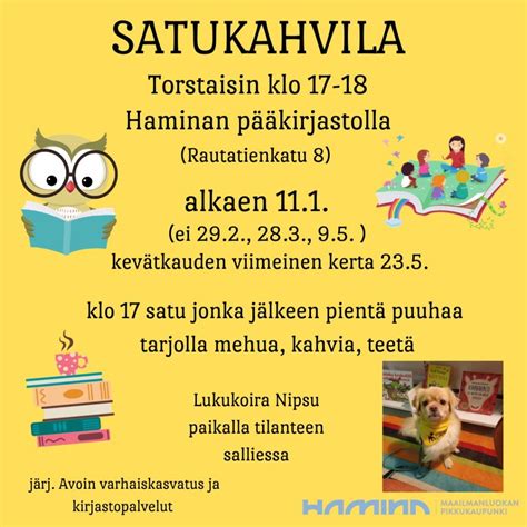 Avoin työpaikka: Kirjastonhoitaja - Haminan kaupunki