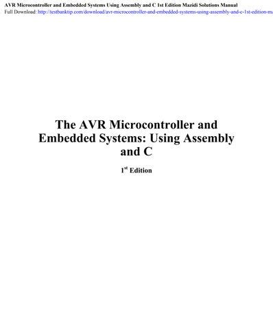 Avr microcontroller by mazidi solution manual. - Panasonic cs c12gkv cu c12gkv klimaanlage service handbuch.