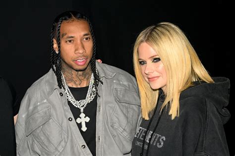 Avril lavigne and tyga. Despite Lavigne's representatives confirming the split on February 21, Tyga and Avril were spotted 'as friends' in Malibu before this. The pair shared a meal at one of LA's most recognisable ... 