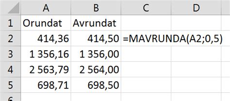 Avrunda excel