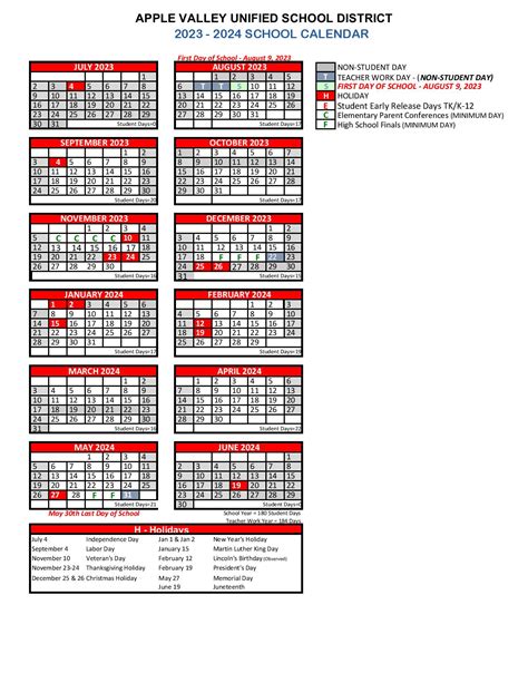 Avusd Calendar