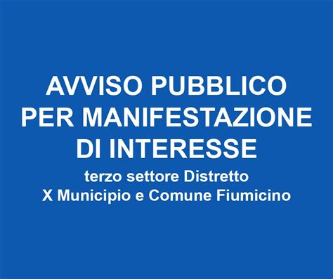 Avviso pubblico con manifestazione di interesse a partecipare alla ...