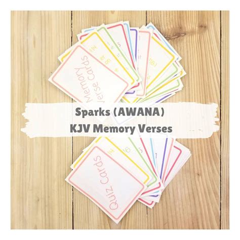 Awana Sparks Verses Printable