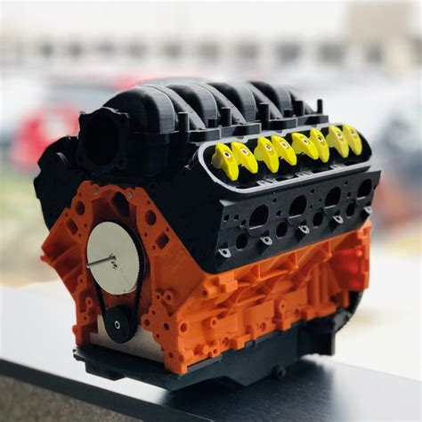 Awesome 3d Printed V8 Engine Model