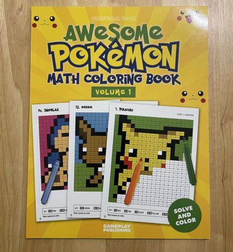 Read Online Awesome Pokemon Math Coloring Book By Gameplay Publishing