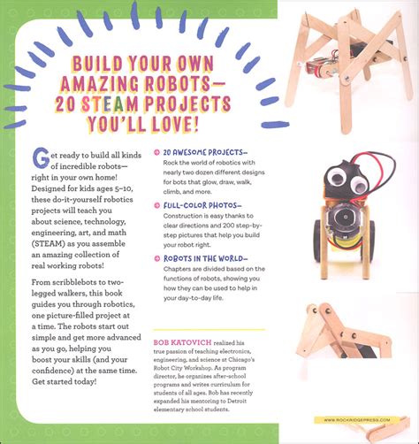 Read Online Awesome Robotics Projects For Kids 20 Original Steam Robots And Circuits To Design And Build By Bob Katovich