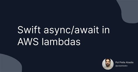 Aws lambda async await example.  Short-lived fault-tolerant Note: An as...