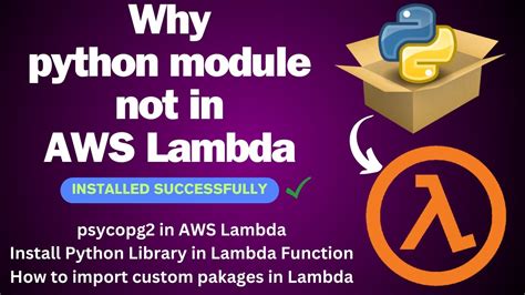 Aws lambda python package install.  The preferred method is to use the Sp...