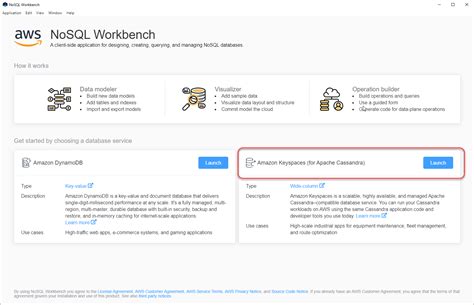 Aws nosql workbench.  For more information, see the developer guide for NoSQL Workbench...