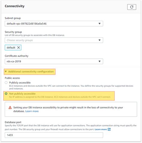 Aws rds change public accessibility.  Check for any public-facing Amazon RDS databa...