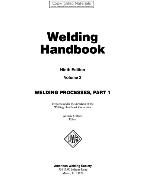 Aws welding handbook 9th edition volume 2. - Exploring bioinformatics a project based approach exploring bioinformatics a project based approach.