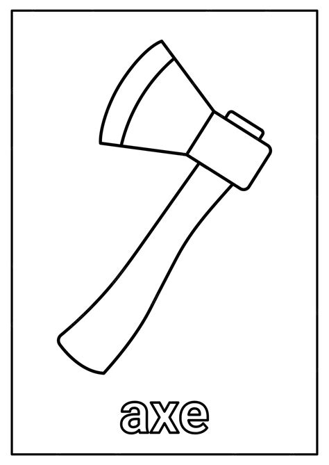 Axe Coloring Page