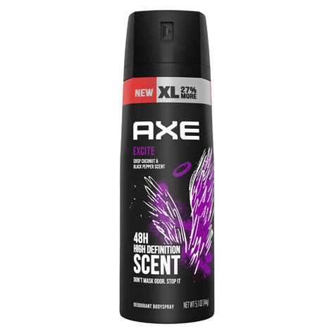 Axe body spray. AXE Body Spray Deodorant For Long Lasting Odor Protection Essence Black Pepper And Cedarwood Mens Deodorant Formulated Without Aluminum 4 Ounce (Pack of 2) dummy. AXE Blue Lavender Premium Deodorant Body Spray - 72H Odor Protection, Infused With Lavender, Mint, and Amber Oils, 3 Count, 4oz Each. Try again! 