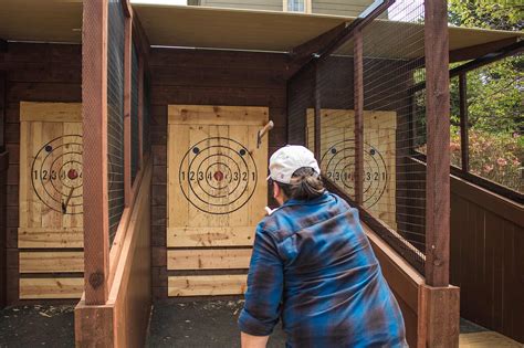 Axe Throwing is a target sport, similar to darts, w