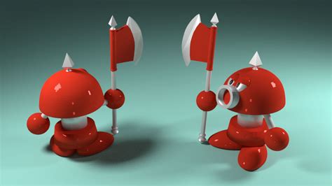 Axem Red Awesome More Smrpg 3d Modeler