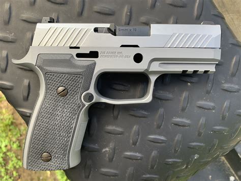Install your P320 FCU (Fire Control Group) into this AXG (Alloy XSeries Grip) metal module to upgrade to a metal framed P320 pistol. This module is precision machined with deep undercuts, extended beavertail and includes G10 grip panels and medium backstrap. Requires a 9mm, .357 SIG or .40 Auto slide and barrel. Specifications. Model. P320. Size.. 
