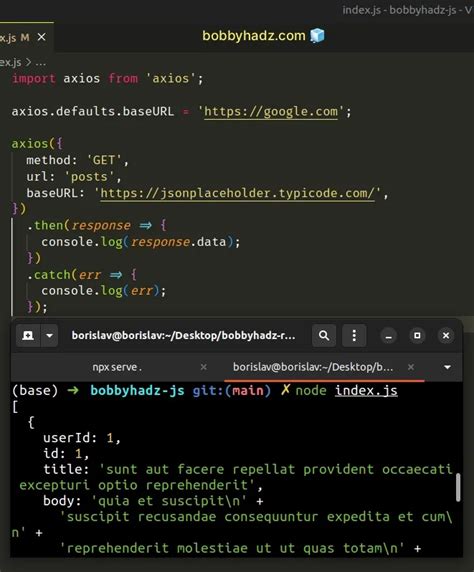 Axios set base url react.  We also grab the baseURL from Nuxt runtime Exp...