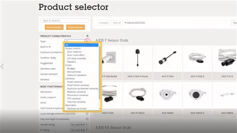 Axis product selector.  Solutions by industry Axis provides a complete ran...