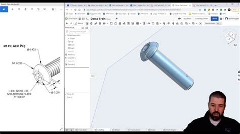 Axle Peg on OnShape - YouTube