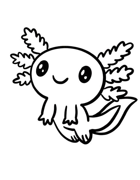 Axolotl Coloring Pages Free Printable Coloring Pages