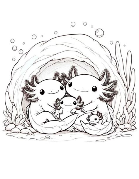 Axolotl Coloring Pages Printable Free Printable Coloring Pages