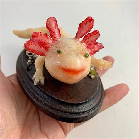 Axolotl Resin Cabochon/ Miniature Axolotl Charm/ Sea Animal Cabochon/ Slime  Charm 