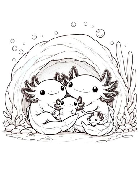 Axolotl Printable Coloring Pages