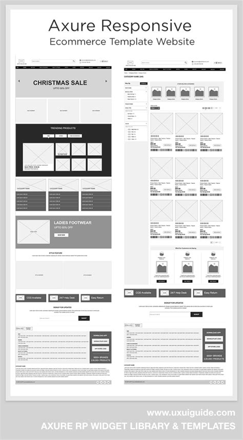 Axure Responsive Template Ecommerce Website