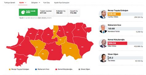 Aydın efeler seçim sonuçları 2014