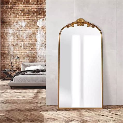 Azalea park gold metal filigree leaner. Laux Mosaic Large Floor Mirror, Full length Mirror, Full Body Mirror, Standing Mirror 66"L x 32"W. by Mercer41. From $186.99 $424.92. ( 68) 