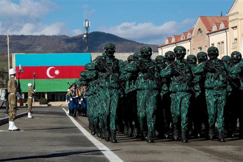 Azerbaijan’s president addresses a military parade in Karabakh and says ‘we showed the whole world’