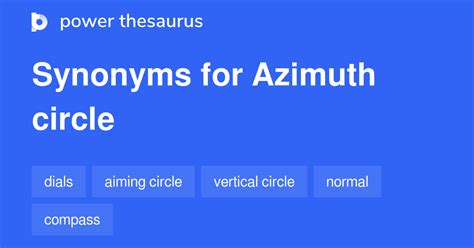 Azimuth Synonyms & Antonyms Synonyms.com