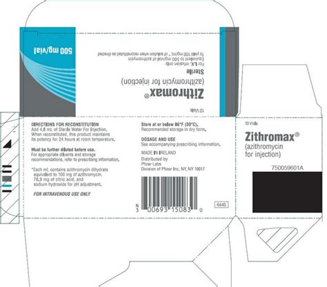 Azithromycin labels and packages wikidoc
