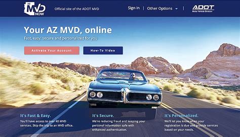 AZ MVD Now is your secure, personal online solution for over 30 MVD services. You can update your address and phone number, renew your registration, perform simple title work and much more! Activate your account today at www.azmvdnow.gov!. 