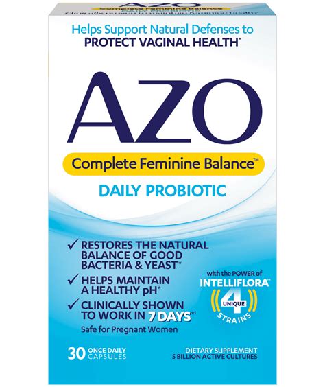 Azo bv pills. AZO Complete Feminine Balance Daily Probiotics for Women, Clinically Proven to Help Protect Vaginal Health, balance pH and yeast, Non-GMO, 30 Count. Capsule · 30 Servings (Pack of 1) 14,831. 2K+ bought in past week. $1757 ($0.59/Count) List: $30.29. $16.69 with Subscribe & Save discount. 