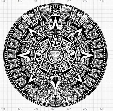 Aztec Calendar SVG High Detail Aztec Calendar Aztec SVG Etsy