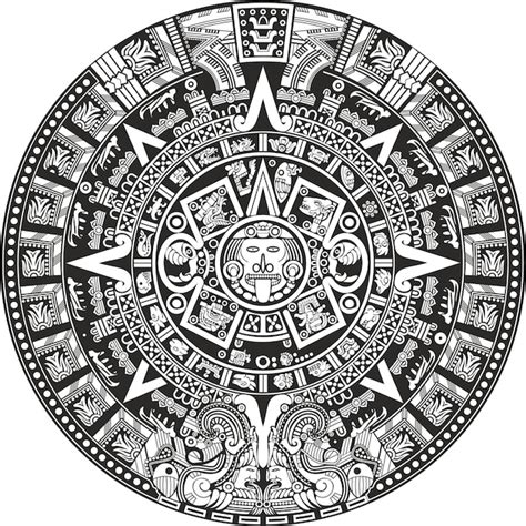 Aztec Calendar Vector at Collection of Aztec Calendar