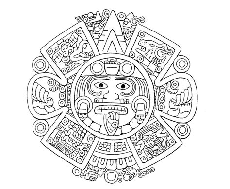 Aztec Coloring Pages Mexico