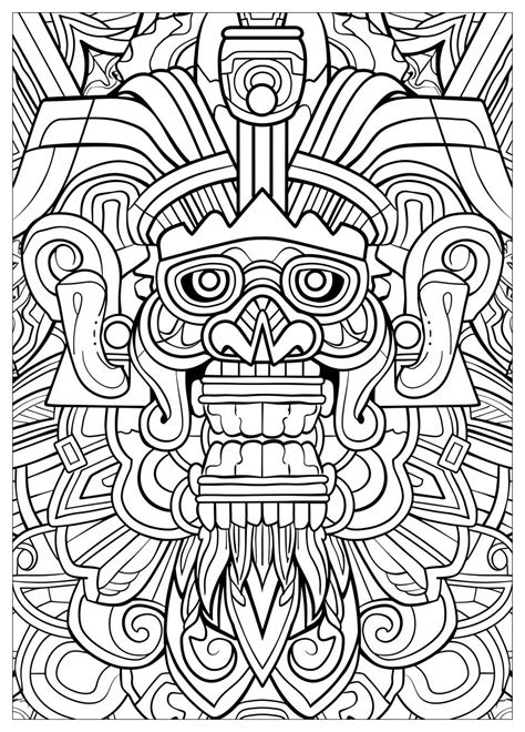 Aztec Coloring Sheets