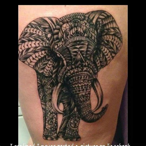 Aztec Elephant Tattoo