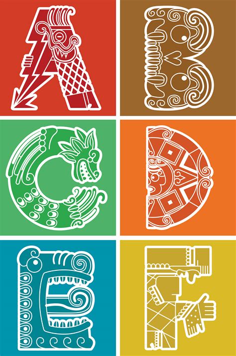 Aztec Letters Behance