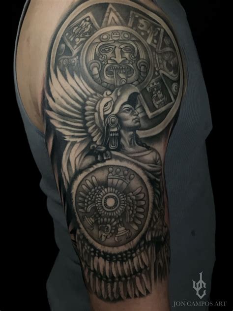 Aztec Warrior Tattoo, Warrior Tattoos, Aztec Tattoo Designs, Tattoo